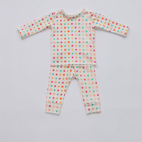 Baby pajamas - Polka dots - Loungewear set - Toddler long John set - Long-sleeve - Picture 5 of 6